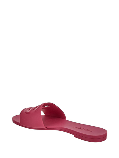 Shop Dolce & Gabbana Rubber Beachwear Sliders In Pink