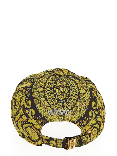 Shop Versace Baroque Print Baseball Cap