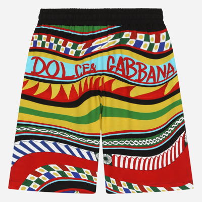 Shop Dolce & Gabbana Carretto-print Shorts In Multicolor