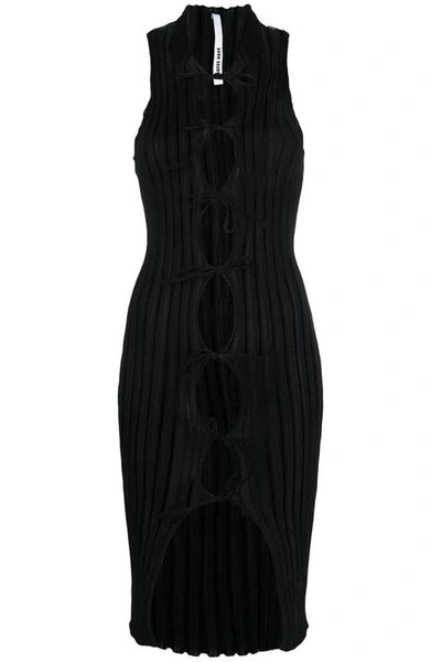 Shop A. Roege Hove Katrine Dress With String Closure In Black