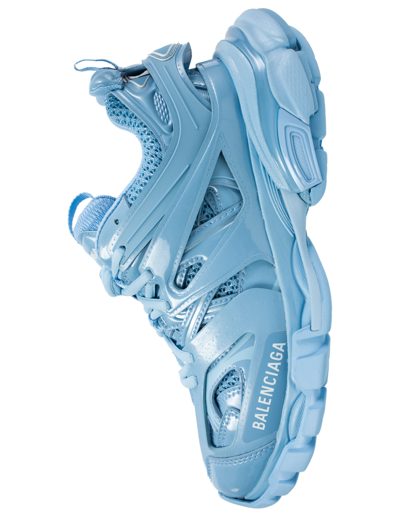 Shop Balenciaga Track Sneakers In Metallic Indigo In Blue