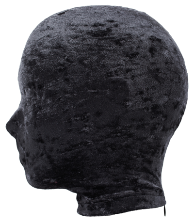 Shop Vetements Velvet Styling Mask In Black