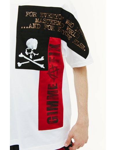 Shop Mastermind Japan Cotton T-shirt With Patches In White