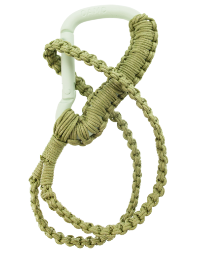 Shop Oamc Braided Сarabiner Keychain In Green