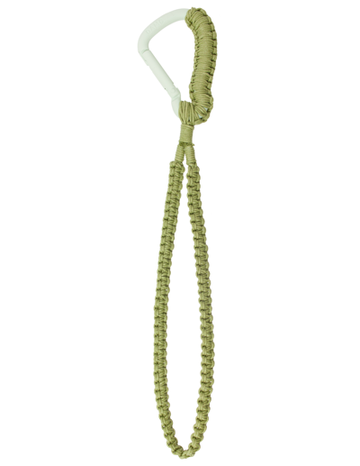 Shop Oamc Braided Сarabiner Keychain In Green