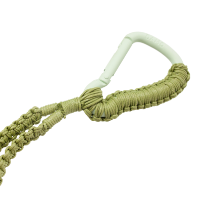 Shop Oamc Braided Сarabiner Keychain In Green