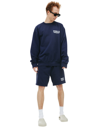 Shop Sporty And Rich Sports Sweatshirt In Navy Blue