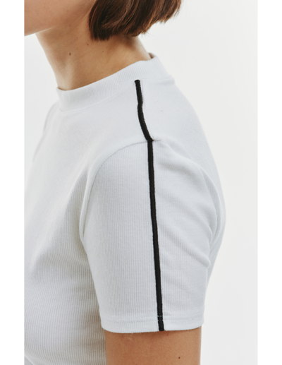 Shop Peter Do White Ribbed T-shirt
