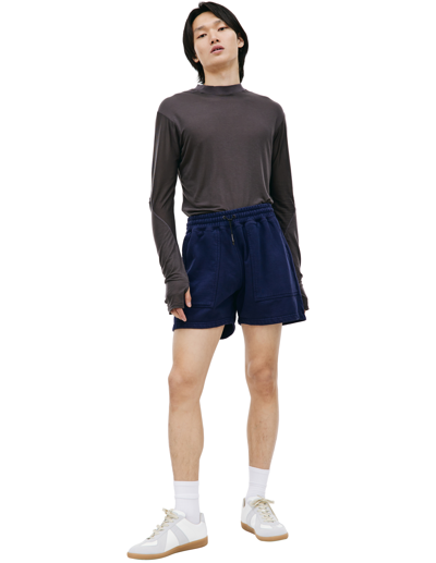 Shop Btfl Navy Blue Cotton Shorts