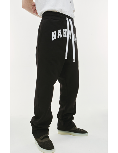 Shop Nahmias Logo Cotton Sweatpants In Black