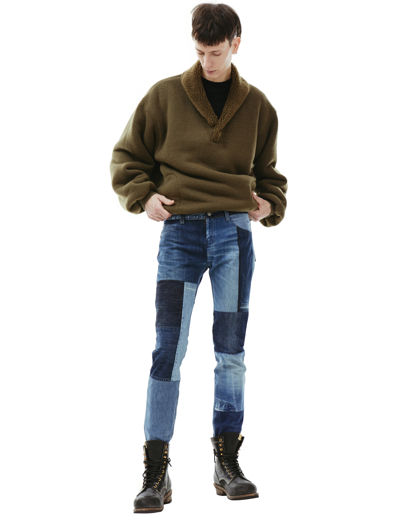 Shop Children Of The Discordance Vintage Patch Jeans In Blue