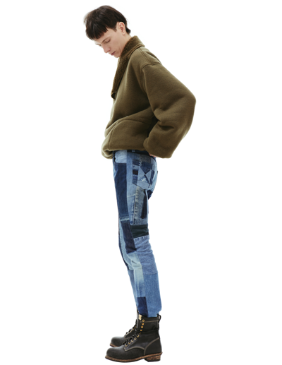 Shop Children Of The Discordance Vintage Patch Jeans In Blue