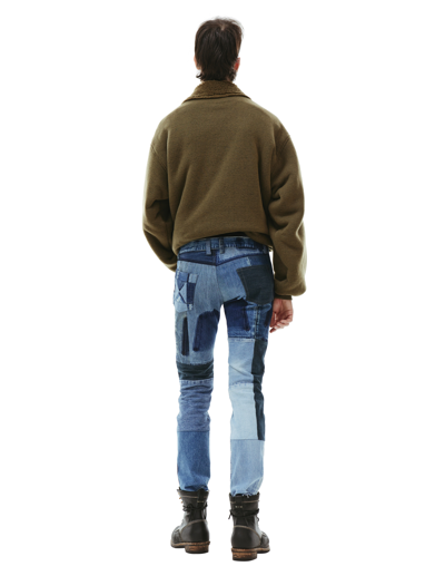 Shop Children Of The Discordance Vintage Patch Jeans In Blue