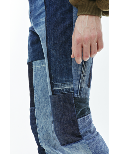 Shop Children Of The Discordance Vintage Patch Jeans In Blue