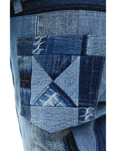 Shop Children Of The Discordance Vintage Patch Jeans In Blue