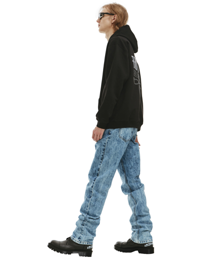 Vtmnts Logo-print Oversize Hoodie In Black