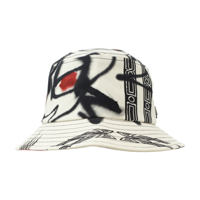 Shop Children Of The Discordance Graffiti Printed Bucket Hat In Beige