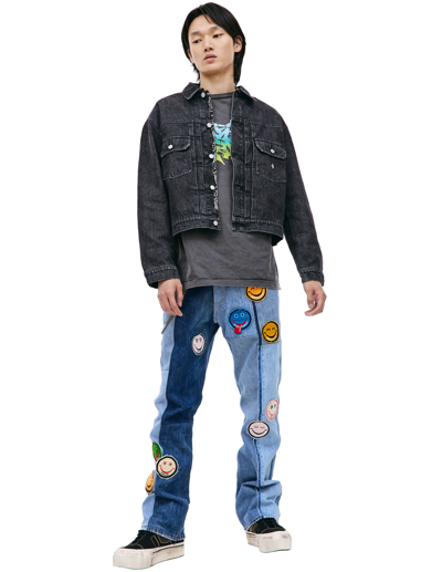 Children Of The Discordance Black Denim Jacket In Black