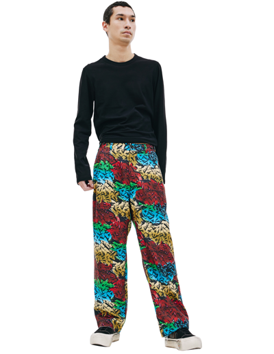 Shop Children Of The Discordance Personal Data Printed Trousers In Multicolor