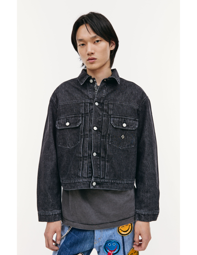 Children Of The Discordance Black Denim Jacket In Black