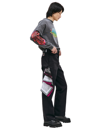 Children Of The Discordance Black Trousers With Bandana In Black