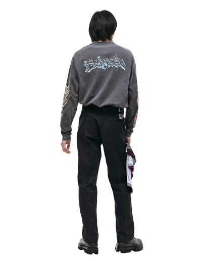 Children Of The Discordance Black Trousers With Bandana In Black