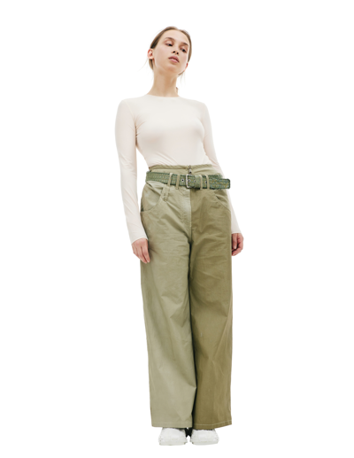 Shop Diesel 'p-illin' Trousers With Shorts In Khaki