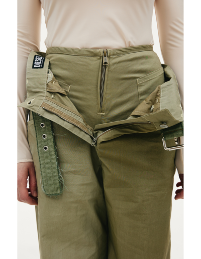 Diesel 'p-illin' Trousers With Shorts In Khaki