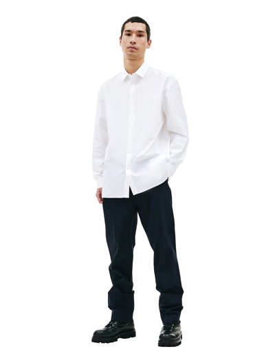 Shop Jil Sander Base Cotton Shirt In White