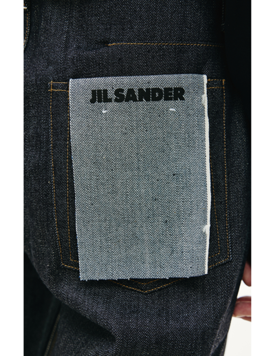 Shop Jil Sander Loose Leg Jeans In Navy Blue
