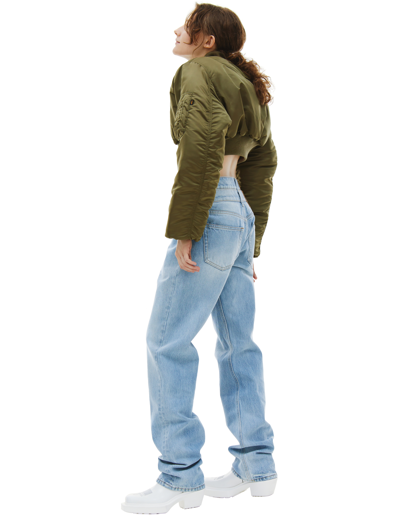 Vtmnts X Alpha Industries Cropped Bomber Jacket In Khaki
