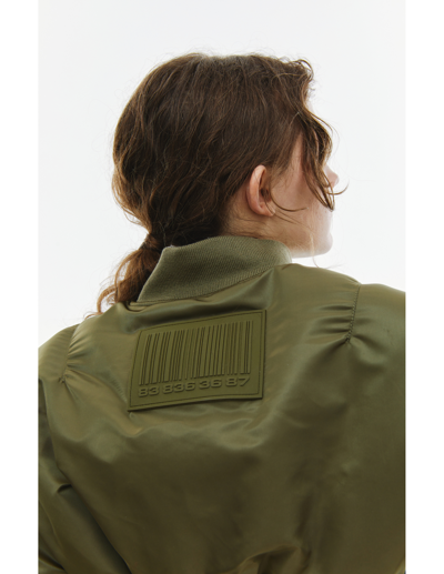 Vtmnts X Alpha Industries Cropped Bomber Jacket In Khaki