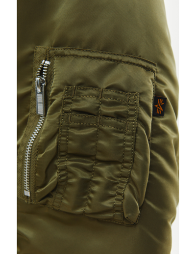 Vtmnts X Alpha Industries Cropped Bomber Jacket In Khaki