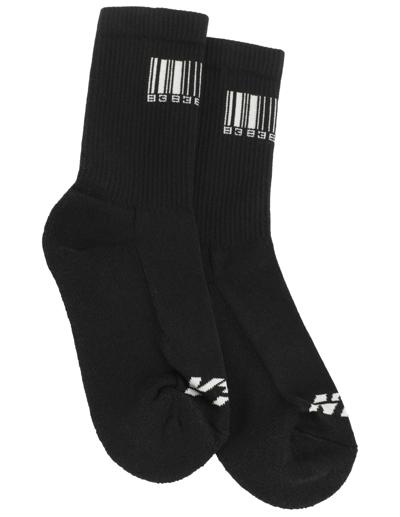 Shop Vtmnts Black Barcode Socks