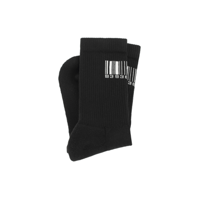Vtmnts Black Barcode Socks In Black