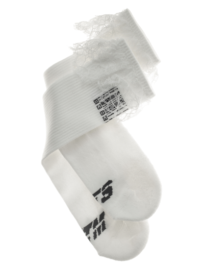 Shop Vtmnts Сotton Socks With Ruffles In White