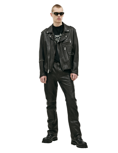 Shop Enfants Riches Deprimes Black Leather Jacket