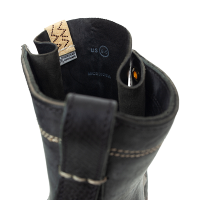 Shop Visvim Poundmaker-folk Leather Boots In Black