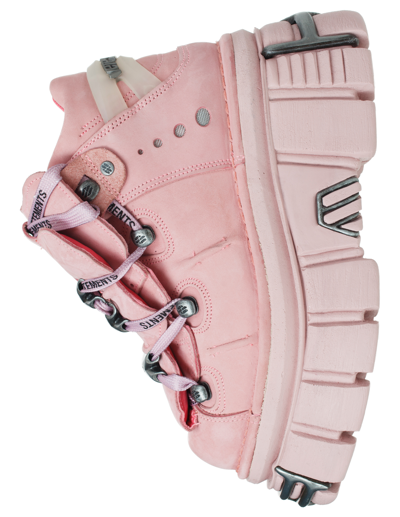 Shop Vetements X New Rock Platform Boots In Pink