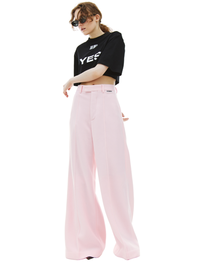 Shop Vetements Pinched Seam Trousers In Pink