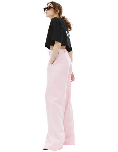 Shop Vetements Pinched Seam Trousers In Pink