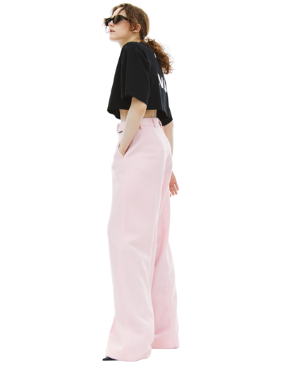 Vetements Wide-leg Tailored Trousers In Pink