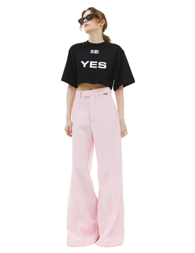 Shop Vetements Pinched Seam Trousers In Pink