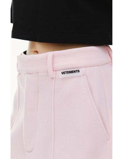 Shop Vetements Pinched Seam Trousers In Pink