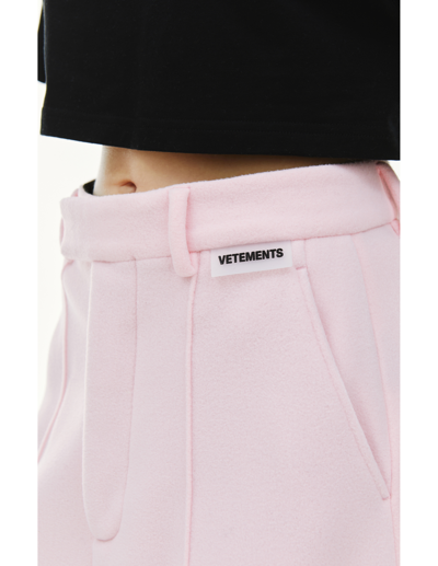 Vetements Wide-leg Tailored Trousers In Pink