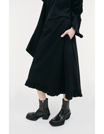 Shop Vetements Black Ruffle Midi Dress
