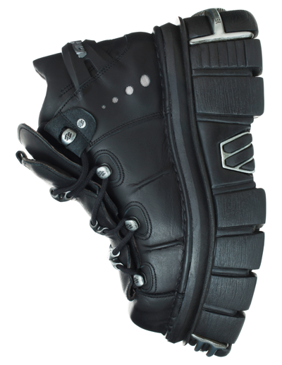 Vetements X New Rock Platform Boots In Black