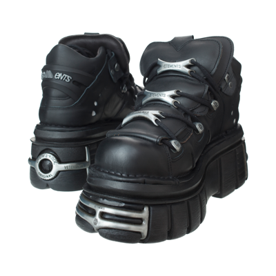 Vetements X New Rock Platform Boots In Black