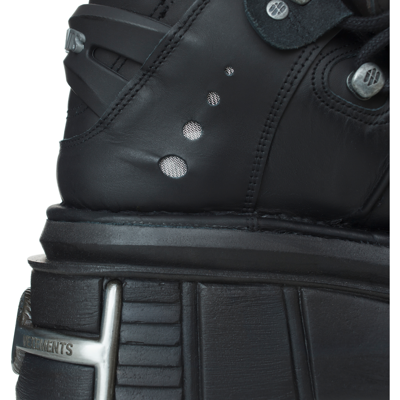 Vetements X New Rock Platform Boots In Black