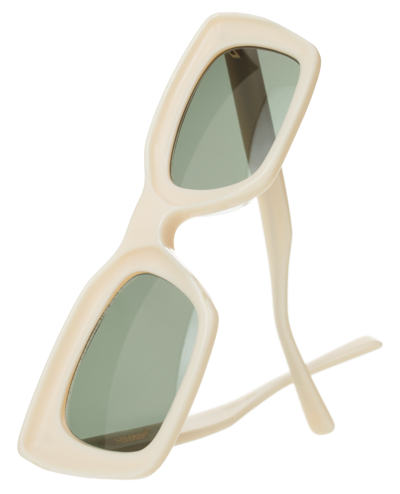 Shop Undercover Rectangular Sunglasses In Beige